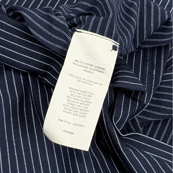 Callaway Opti-Dri Polo Shirt Mens 2XL Navy Blue White Striped Golf Performance - Picture 7 of 8